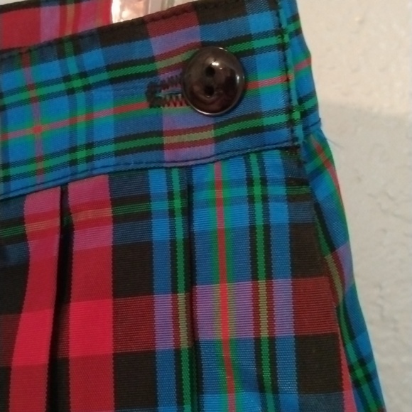 Lanz Vintage Deadstock Festive Plaid Acetate Skirt Made In U.S.A 26" Waist - Picture 5 of 5
